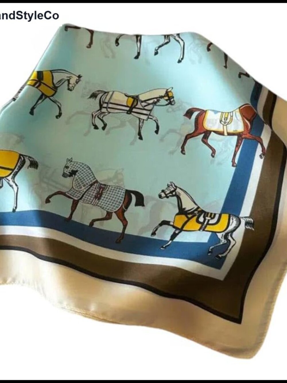 100% Satin Polyester Novelty Scarf 28x28 Lightweight Cartoon Square